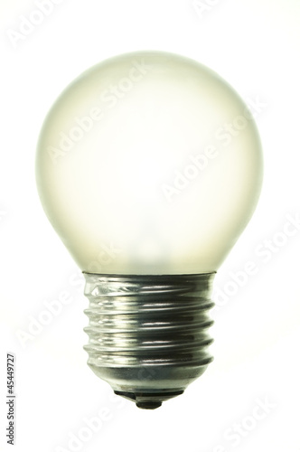 Photo: light bulb isolated on pure white background light bulb isolated on pure white background