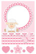 Happy baby sheep pink scrapbook set