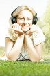 happiness smiling blonde woman relaxing