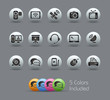 Communications Icons / The vector file includes 5 colors