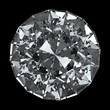 round diamond - isolated on black background with clipping path