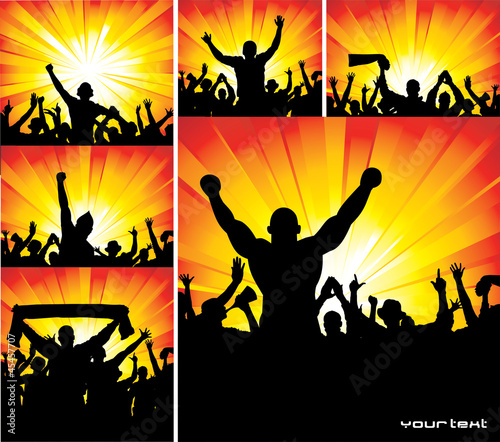 Vector: Set of posters for sports championships Set of posters for sports championships