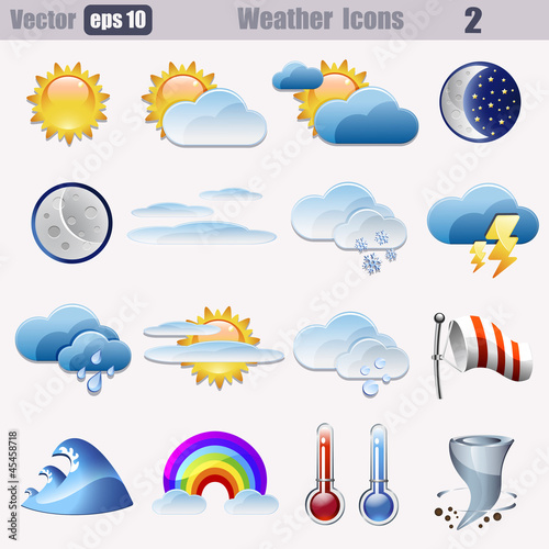 Vector: set weather icons 2 set weather icons 2