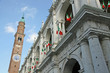 tower of the basilica palladiana in vicenza in italy and Italian