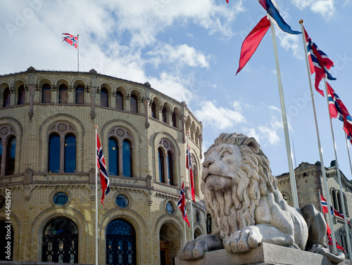 Photo: Opening of the Norwegian parlianment. Opening of the Norwegian parlianment.