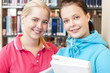Students in library