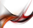 Abstract red fractal waves on white background