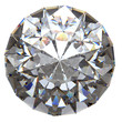 Round diamond from top side isolated on white background