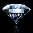 Illustration: Shiny diamond isolated on black background Shiny diamond isolated on black background