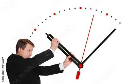Photo: Business man stop time Business man stop time