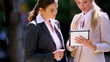Young businesswomen using tablet