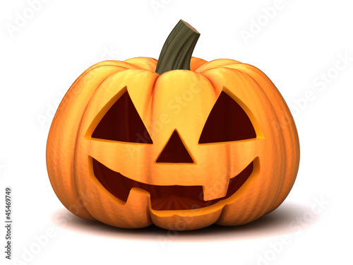 Illustration: 3d render of a pumpkin 3d render of a pumpkin