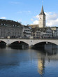 View to St. Peter's church in Zurich