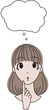 考え中の女性