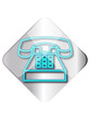 Silver phone button