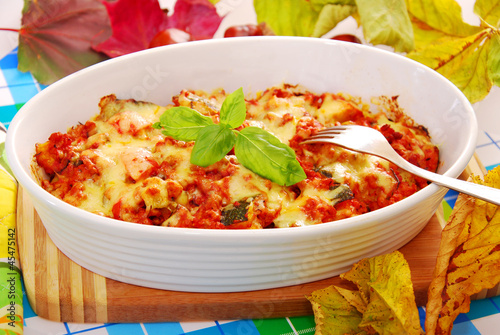 Photo: autumn casserole with minced meat and zucchini autumn casserole with minced meat and zucchini