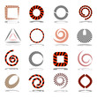 Striped design elements. Shapes set.