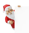 Santa claus with sheet of paper, work-path included