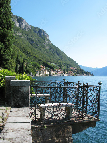 Photo: View to the lake Como from villa Monastero. Italy View to the lake Como from villa Monastero. Italy