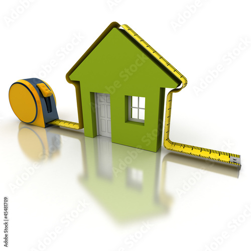 Illustration: House measuring green House measuring green