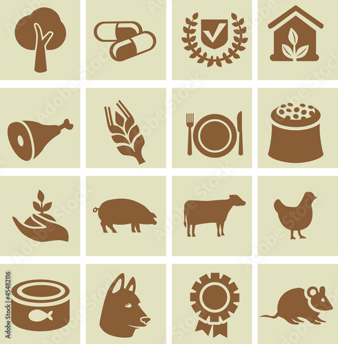 Vector: Set of agricultural icons Set of agricultural icons
