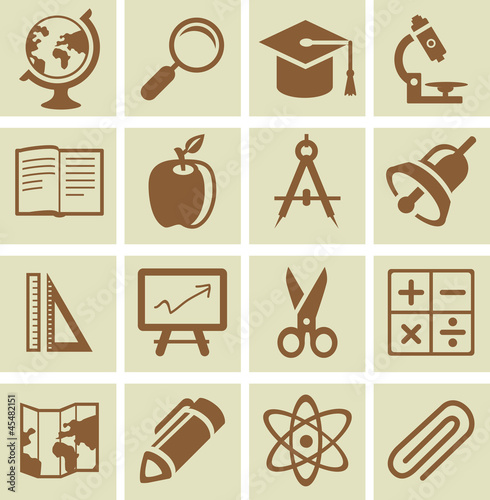 Vector: Vector design elements for school and university Vector design elements for school and university