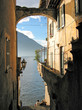 Romantic view to the famous Italian lake Como from Varenna town