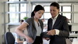 Video: Young businesswomen with tablet computer in the office Young businesswomen with tablet computer in the office