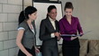 Video: Three successful happy businesswomen in the office Three successful happy businesswomen in the office