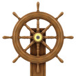 3d Ships wheel on steering post