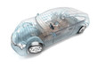 Car design, wire model. My own design.