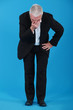 Senior businessman doesn't look well