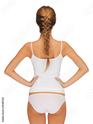 Photo: beautiful woman in cotton undrewear beautiful woman in cotton undrewear