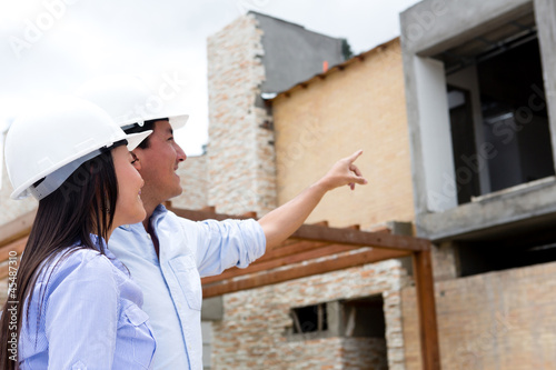 Photo: Engineers at a construction site Engineers at a construction site