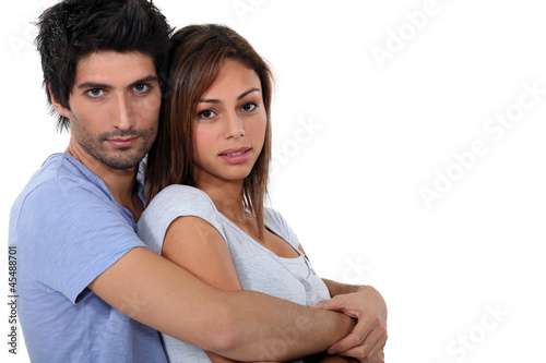 Photo: Cute couple hugging. Cute couple hugging.