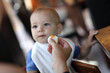 Photo: Toddler eating boiled egg Toddler eating boiled egg