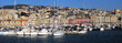 Tier of yachts in the port of Genoa, Italy