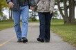 mature couple walking