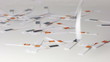 Test strips are scattered
