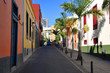 Colorful houses on a street of Santa Cruz, Tenerife, Canaries