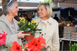 Older women shopping for plants