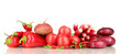 fresh red vegetables isolated on white