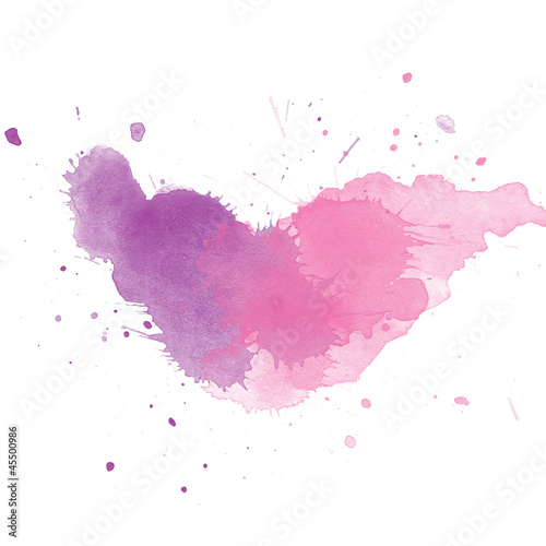 Colorful Abstract watercolor art hand paint on white background