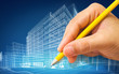 hand drawing a house plan