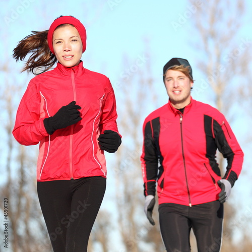 Photo: Healthy lifestyle winter running Healthy lifestyle winter running