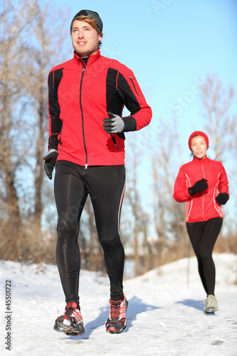 Photo: Sport in winter - People running Sport in winter - People running