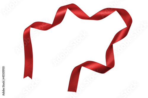 Photo: Shiny red satin ribbon Shiny red satin ribbon
