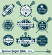 Vector Set: Retro Lacrosse Lea...