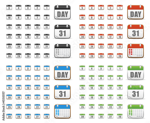 Vector: Website icons, calendar icons, icons Set, web buttons Website icons, calendar icons, icons Set, web buttons