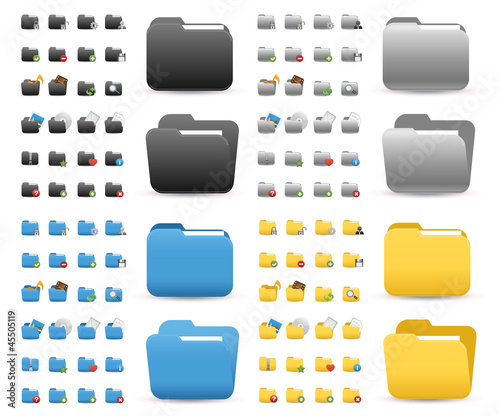 Vector: folder Icons Set for Web Applications & Internet - Vector folder Icons Set for Web Applications & Internet - Vector